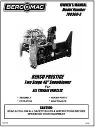 700360-3 } 48'' Prestige Snowblower (with saddle and timing belt)