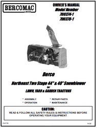 700378-1 } 48'' Northeast Snowblower Manual Lift (Belts: see drive manual)