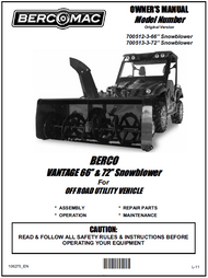 700512-3 } 66'' Vantage Snowblower (with two V-Belts & electric clutch)