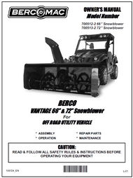 700513-2 } 72'' Vantage Snowblower (with one V-Belt & electric belt tensioner engagement)