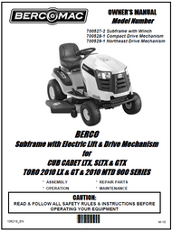 700528-1 } Drive Mechanism for CUB CADET LTX, SLTX & GTX TORO 2010 LX & GT & 2010 MTD 900 SERIES