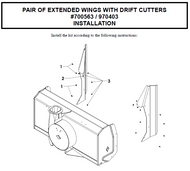 700563 } Pair of Extended Wings with Drift Cutters