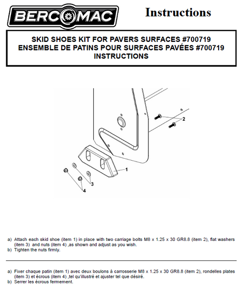700719 } Skid Shoe for Paved Surfaces (