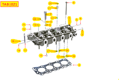 ED0092020170-S } CYLINDER HEAD ASSY KDI2504