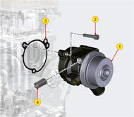 ED0065845610-S } WATER PUMP ASS.Y CAST IRON BOD