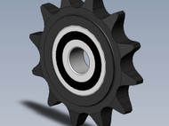 110102 } IDLER SPROCKET WITH BEARING