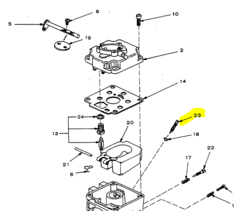 C73-97, 142-0549 } NEEDLE ASSY-POWER