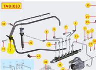 ED0035450980-S } DISTRIBUTOR, LEAK-OFF INJECTORS