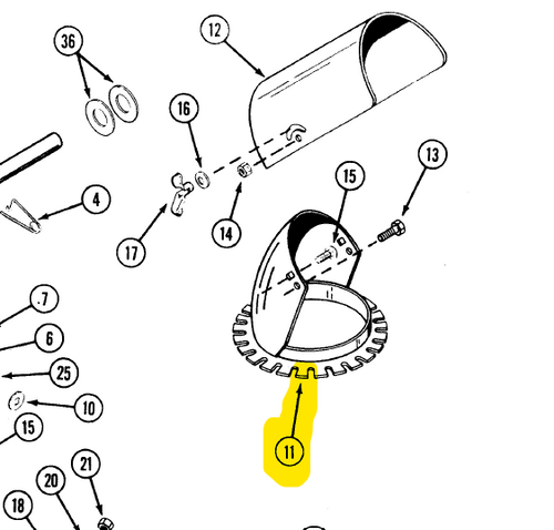 C15248 } WMT- SHROUD, DISCHARGE CHUTE