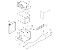 700524-1 } Battery suport with wiring