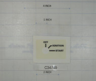 C34749 - DECAL IGNITION SWITCH