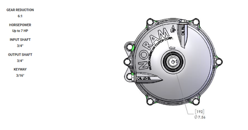 GB6-7575 } 6:1 GEARBOX