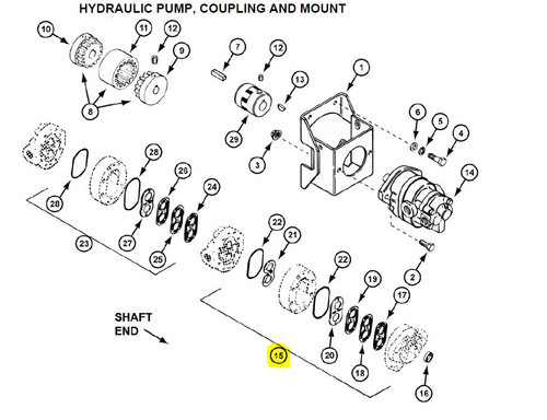 C32955 Seal Kit - Item #15 in illustration, main pump section