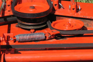 C31606 Spring, properly in stalled on RM series mower deck.  Similar installation and tension on LH discharge decks