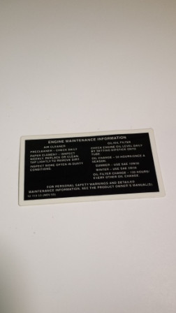 12 113 53-S } DECAL: AIR CLEANER