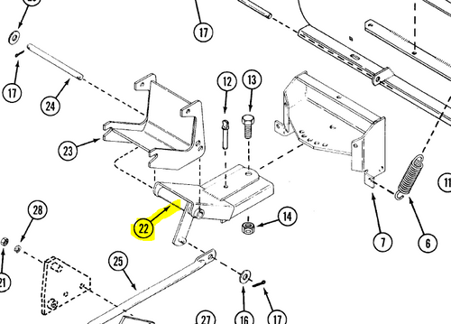 C23702 } BRACKET, CENTER PUSH
