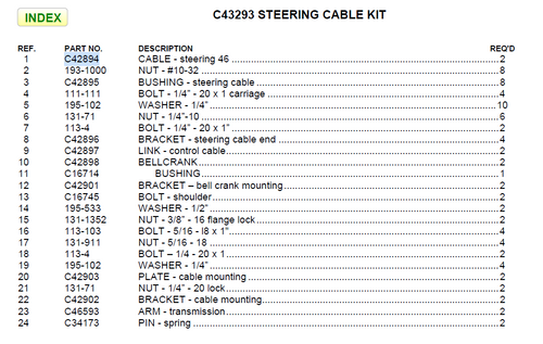 C43293 } KIT STEERING CABLE