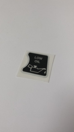 62 113 10-S } DECAL: LOW OIL