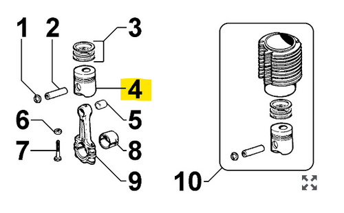 ED0065007310-S } PISTON +0.5