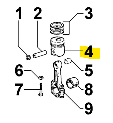  ED0065008100-S } PISTON +1.00MM