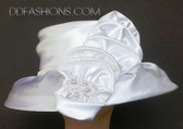 Satin Cloche with Matching with Layered Vertical Bow