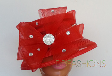 Red Ladies Hat on Sale at ddfashions.com