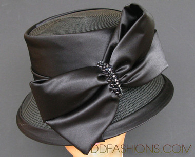 Narrow Brim Single Large Bow Hat