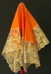 Beautiful Orange Handkerchief With Gold Borders
