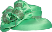 Gorgeous Green Ladies Hat Oversized Bow