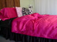 Satin Bedding Hot Pink Satin Duvet Cover Set