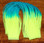 Hareline Hot Tipped Crazy Legs (Aquamarine/Flo. Yellow Tipped)