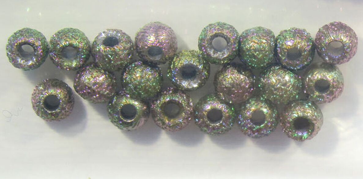 Gritty Tungsten Beads Chartreuse Grit / 3/16 4.6mm