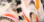 Hareline Black Barred Groovy Bunny Strips (Flo. Pink/Orange/White)