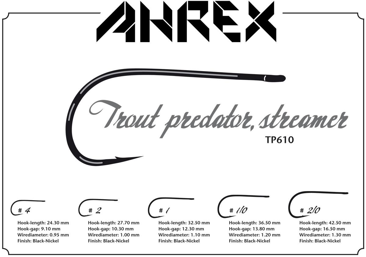 Streamer Fly Tying Hooks / AHREX TP610 – Trout Predator Streamer Hook