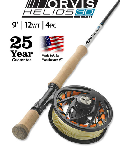 Orvis Helios 3D (Distance) 912-4 Fly Rod  (Complete Outfit)