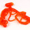 Hareline Mini Squiggle Worms (Orange)