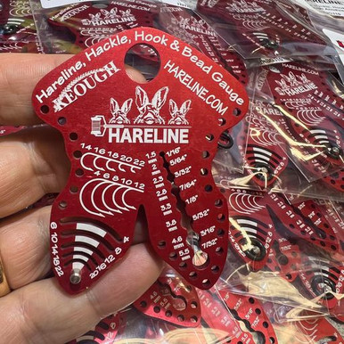 Hareline Hackle, Hook, and Bead Gauge