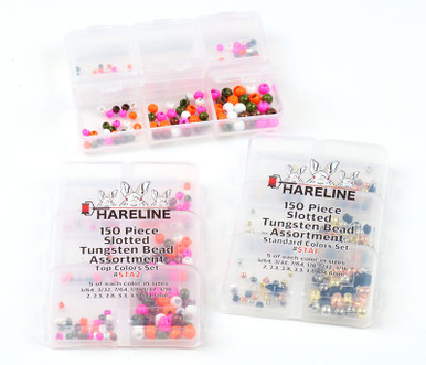 Hareline Slotted Tungsten Bead Color Assortments