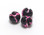 Hareline Crackle Slotted Tungsten Beads (Pink/Black)