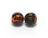 Hareline Crackle Slotted Tungsten Beads (Orange/Black)