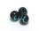 Hareline Crackle Slotted Tungsten Beads (Blue/Black)