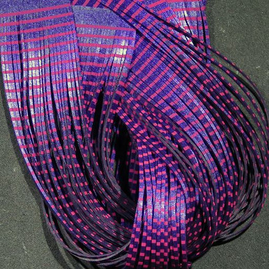 Hareline Grizzly Flutter Legs (Purple Barred Hot Pink)