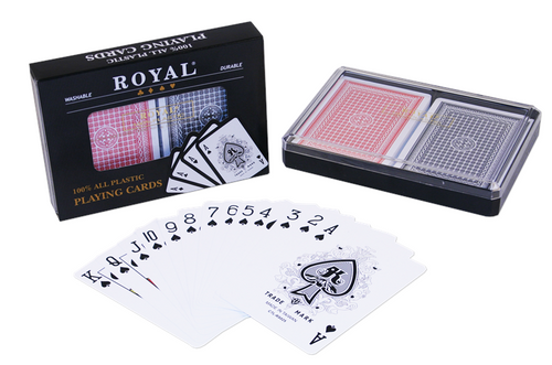 Royal plastic poker playing cards - 2 decks