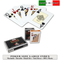 Poker size large index Italian plastic playing cards by MODIANO