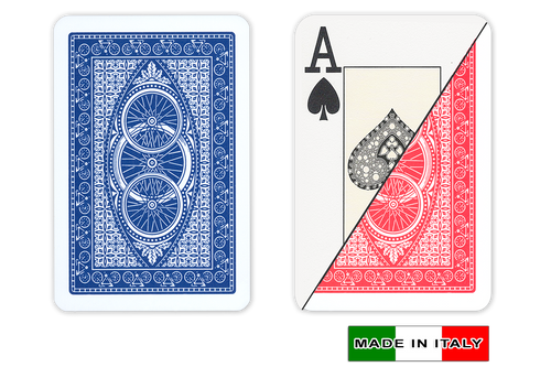 Ruote plastic playing cards by DA VINCI - Bridge size, Large index cards