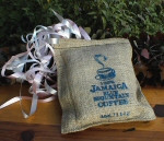 Jamaica Blue Mountain Coffee in 4 oz. burlap pouchette - a nice wedding ceremony gift