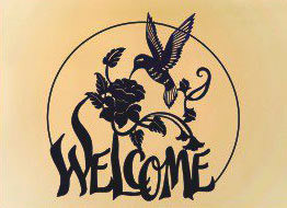 26 x 22 inch Black powder coated and will not rust, great for  indoor or outdoor decor