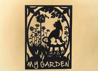 # C4   33 x 24  inch Black 16 gauge steel and  powder coated,it will not rust. Great for indoor or outdoor decor.