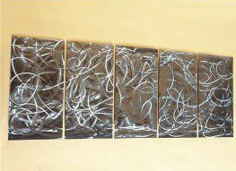 24 x 60  inch Black powder coated it will not rust, good for indoor or outdoor decor.