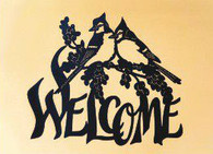 16 x 20  inch Black powder coated it will not rust, good for indoor or outdoor decor.